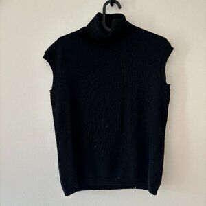 Eddie Bauer 100% Merino Wool Turtleneck Vest, Size Medium